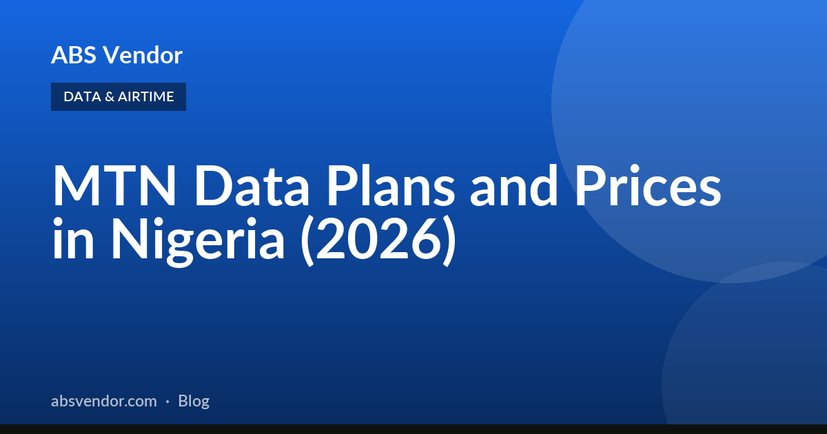 MTN Data Plans and Prices in Nigeria (2026)