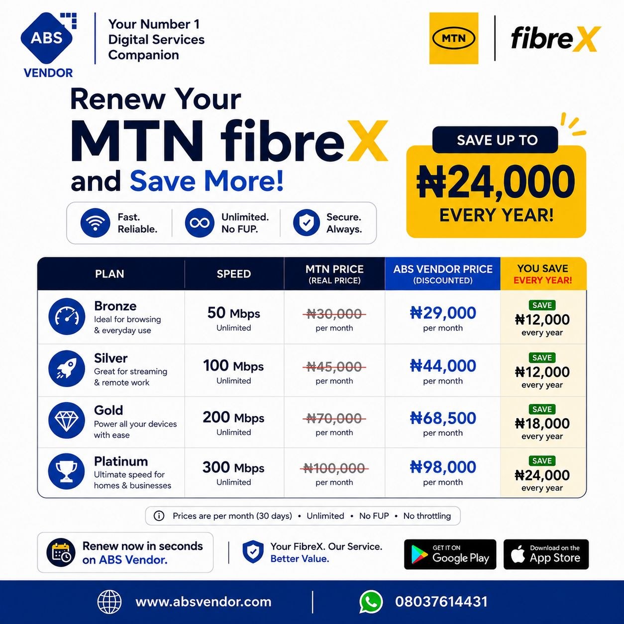MTN FibreX Price List in Nigeria (2026): Every Plan, and Which One You Actually Need